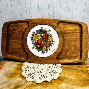 Vintage Goodwood Spice of Life Cheese Cracker Charcuterie Board Wood Platter